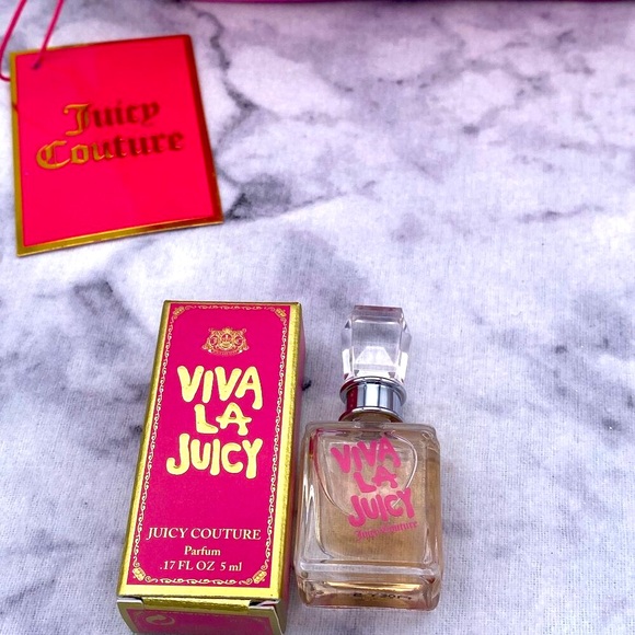 Juicy Couture Viva La Juicy Gift Set, Mini EDP, Pink Bag, Floral, Pink - NEW 2pc - Picture 3 of 11